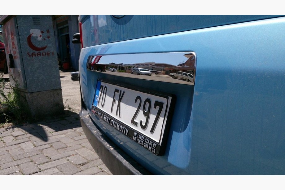 Citroen Nemo 2007-2017 гг. Хромированная накладка над номером (нержавейка) Carmos - Турецкая Нержавеющая Сталь Фото 3