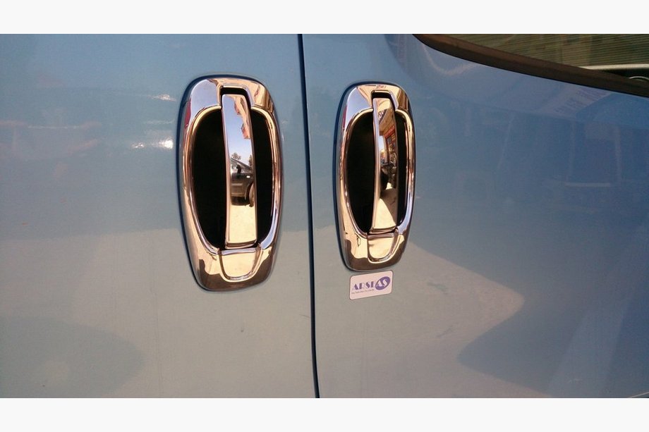 Fiat Doblo II 2010-2022 гг. Хромированные накладки и окантовки на ручки (8 шт., нержавейка) Фото 4