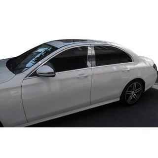 Mercedes W213 Накладки на стойки из нержавейки