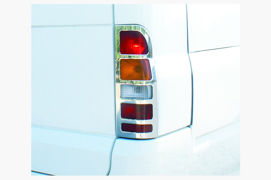 Ford Transit 2000–2014 гг. Накладки на Задние Фонари (2 шт., Нержавейка) OmsaLine - Итальянская Нержавейка Фото 4