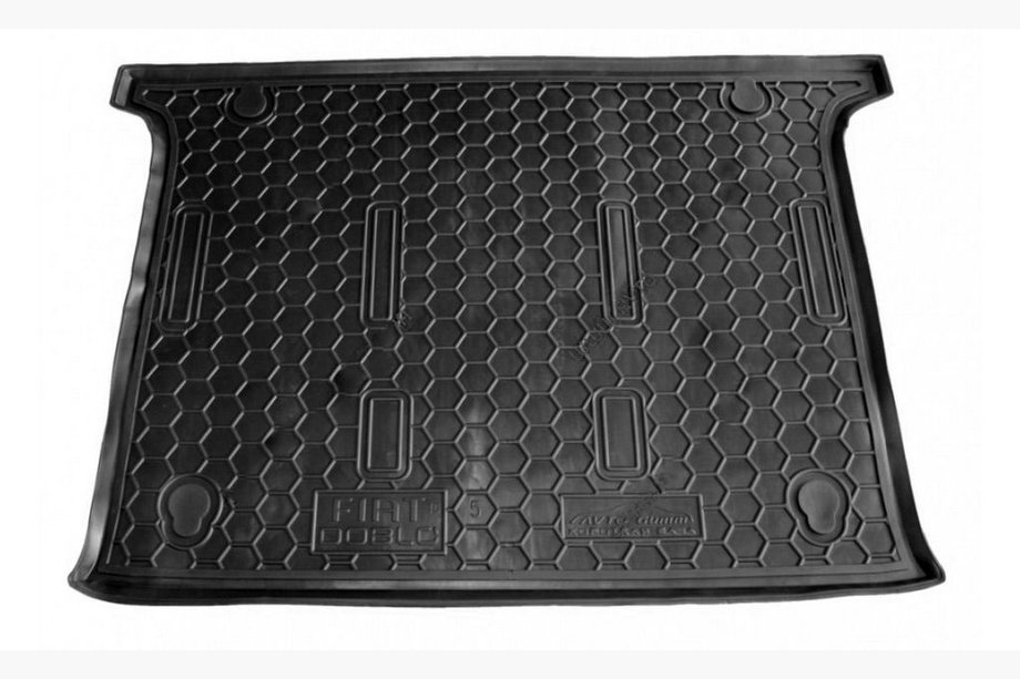 Fiat Doblo II 2010-2022 гг. Коврик багажника короткая база 5 мест (Autogumm, резина) Image