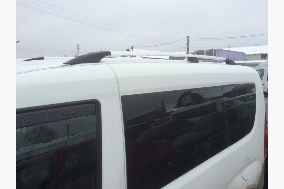 Fiat Doblo II 2010-2022 гг. Хромированные Рейлинги Maxi, пластиковые ножки Фото 2