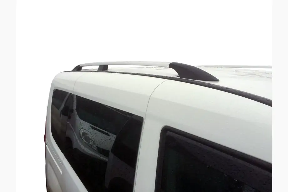 Opel Combo 2012-2018 гг. Хромированные Рейлинги Макси, пластиковые ножки Фото 1