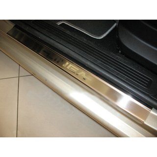 Накладки на пороги Natanika Premium (2 шт, Нержавейка) Fiat Linea 2006-2018 гг.