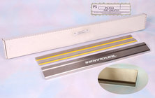 Fiat Linea 2006-2018 гг. Накладки на пороги из нержавейки Natanika Standard (2 шт) фото 1