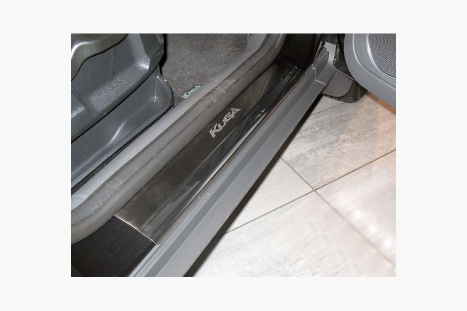 Ford Kuga 2008-2013 гг. Накладки на пороги Nataniko (4 шт., нержавейка) Image