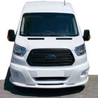 Ford Transit 2014- гг. Накладка на передний бампер LED (2014-2019, грунт под покраску) фото 1