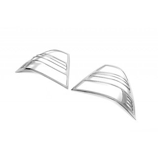 Хром Накладки на Задние Фонари (2004-2006, 2 шт, пластик) Toyota Corolla 2002-2007 гг. фото 1