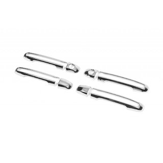 Хромированные накладки на ручки дверей (2004-2008, 4 шт, пластик) Hyundai Sonata NF 2004-2009 гг. фото 1