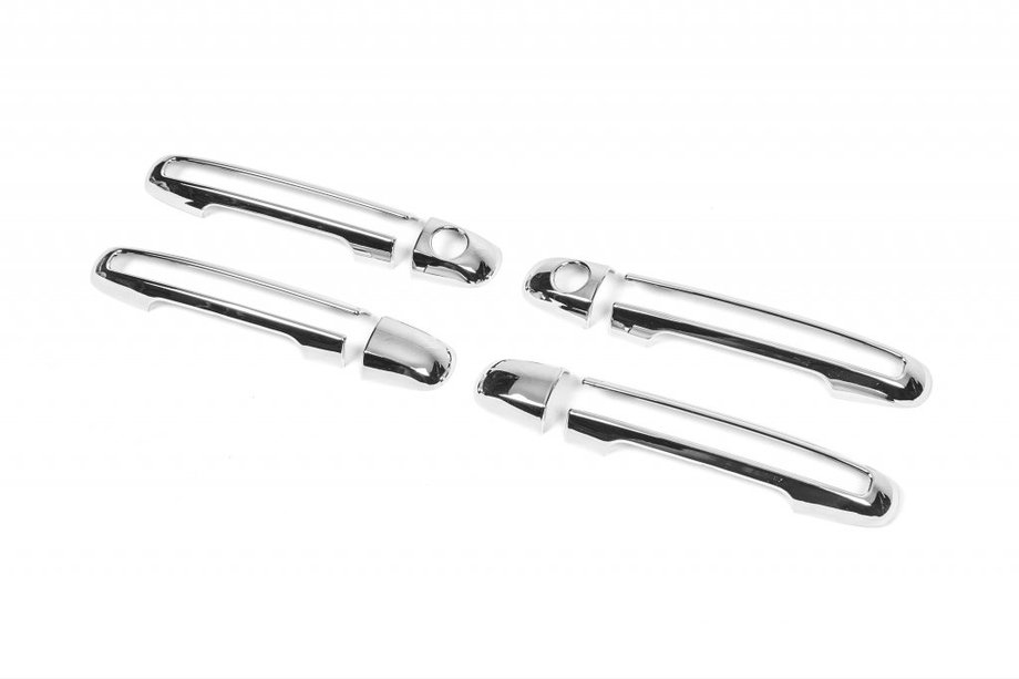 Hyundai Sonata NF 2004-2009 гг. Хромированные накладки на ручки дверей (2004-2008, 4 шт, пластик) Image