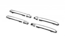 Hyundai Sonata NF 2004-2009 гг. Хромированные накладки на ручки дверей (2004-2008, 4 шт, пластик) фото 1