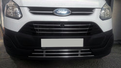 Ford Custom 2013-2022 гг. Цельная нижняя решетка 2013-2018 (нержавейка) фото 1
