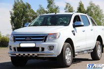 Ford Ranger 2011-2022 гг. Передняя защита ST016 (нержавейка) фото 2