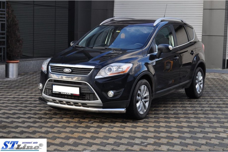 Ford Kuga 2008-2013 гг. Передняя защита ST008 (нержавейка) Фото 2