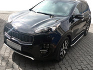 Kia Sportage 2015-2021 гг. Боковые Подножки BlackLine (2 шт., Алюминий) фото 1