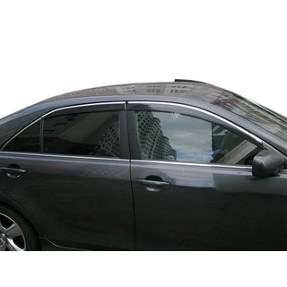 Ветровики с хромированным молдингом (4 шт, SIM) Toyota Camry 2006-2011 гг.