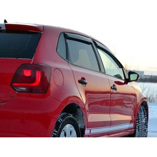 Ветровики HB (4 шт, Niken) Volkswagen Polo 2010-2017 гг. фото 1