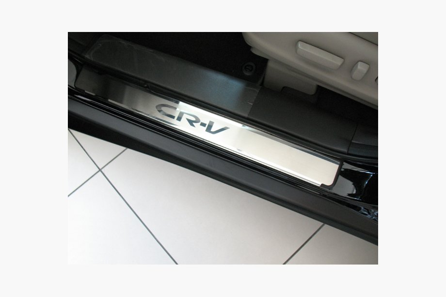 Honda CRV 2012-2016 гг. Накладки на пороги Natanika Premium (4 шт, нержавейка) Image