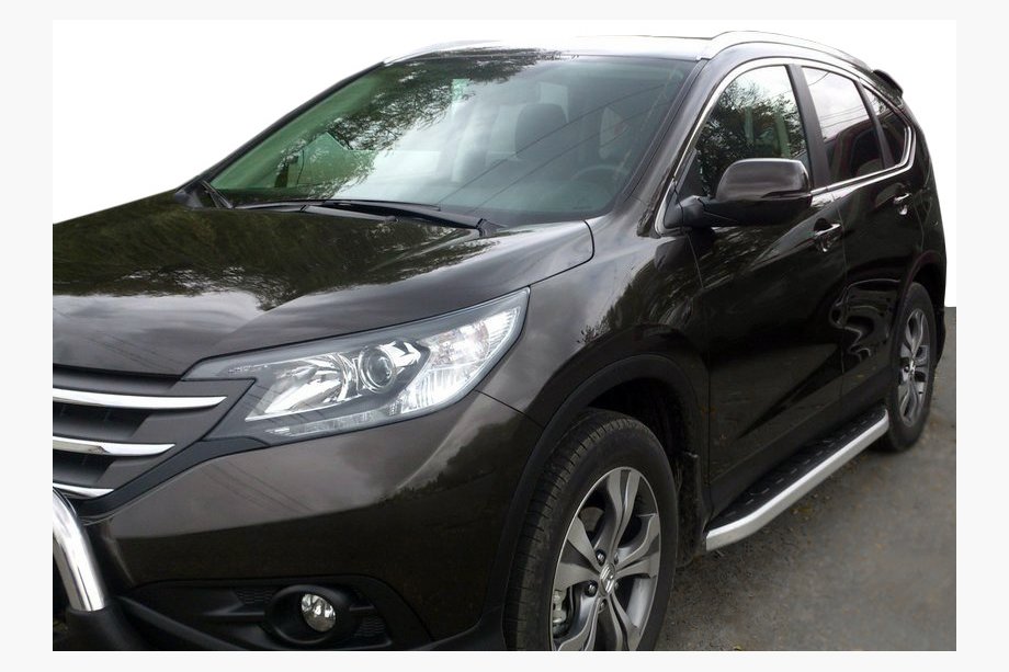 Honda CRV 2012-2016 гг. Боковые пороги Fullmond (2 шт., алюминий) Image