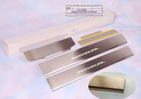 Honda Accord VII 2002-2007 гг. Накладки на пороги Natanika Standard (4 шт, нержавейка) фото 1