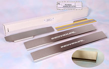 Honda CRV 2007-2011 гг. Накладки на пороги Natanika Standard (4 шт, нержавейка) фото 1