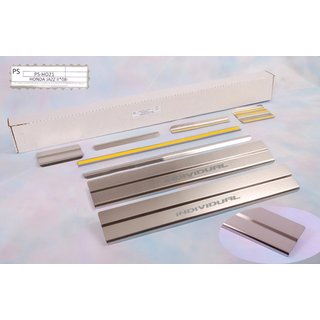 Накладки на пороги из нержавеющей стали Natanika Standard (8 шт) Honda FIT/Jazz 2009-2013 гг.