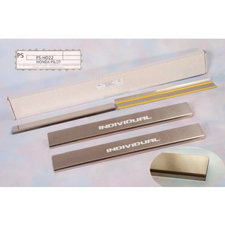 Накладки на пороги Natanika Standard (4 шт, нержавейка) Honda Pilot 2008-2015 гг.