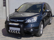 Honda CRV 2007-2011 гг. Кенгурятник QT001 (Полиуретан) фото 1