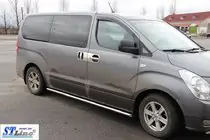 Hyundai H300, H1, Starex 2008-2020 гг. Боковые трубы BB001 (2 шт., нержавейка) фото 2