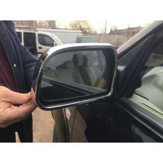 РАСПРОДАЖА !!! Накладки на Зеркала ↗ Верхняя Часть (Пластик) Hyundai Tucson JM 2004- гг. фото 2