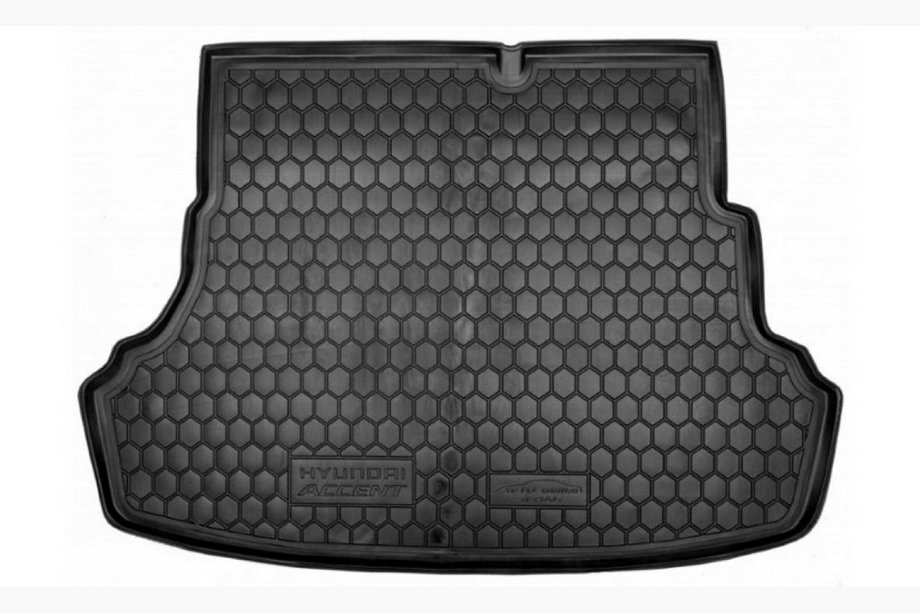Hyundai Accent 2006-2010 гг. Коврик багажника SD (Autogumm, резина) Image