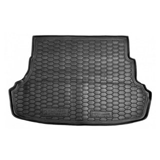 Коврик багажника без накладки на спинку, короткий (Autogumm, резина) Hyundai Accent 2011-2017 гг.
