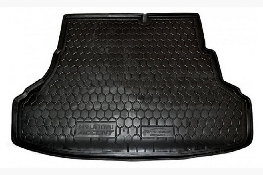 Hyundai Accent 2011-2017 гг. Коврик багажника SD (Autogumm, резина) Image