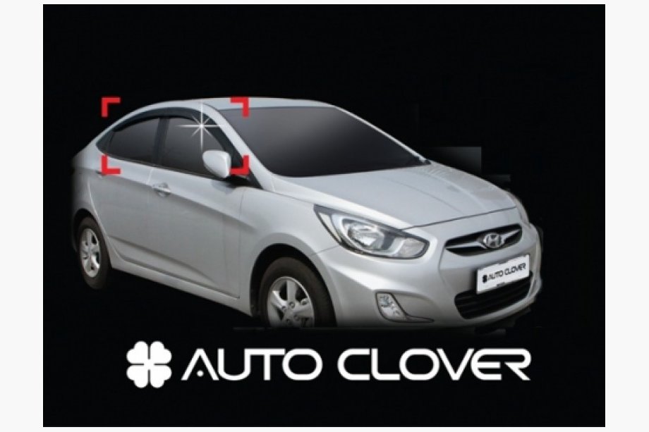 Hyundai Accent 2006-2010 гг. Ветровики на окна (4 шт, Clover, Корея) Фото 1