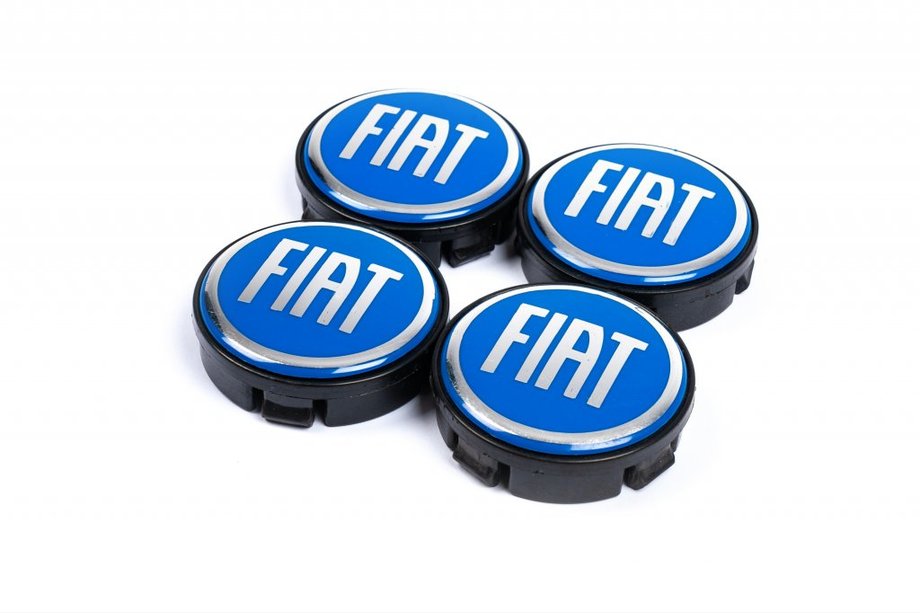 Fiat Колпачки на диски 57/55.5 мм синие (4 шт) Image
