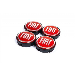 Колпачки на диски 57/55.5 мм красные (комплект 4 шт.) фото 1