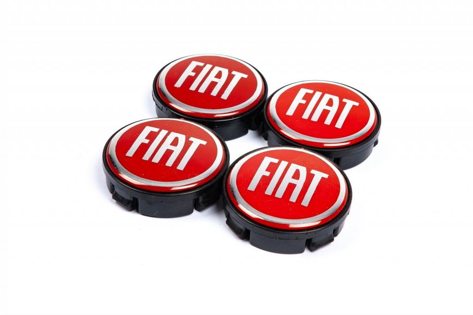 Колпачки на диски 57/55.5 мм красные (комплект 4 шт.) Image