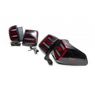 Задние LED Фонари 2010-2021 (Черные-Секвенциальные) Nissan Patrol Y62 2010-2024 гг. фото 1