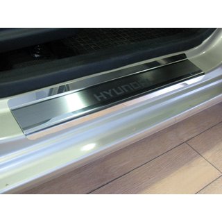 Накладки на пороги Natanika Premium (4 шт, нержавейка) Hyundai I-10 2008-2013 гг.