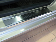 Hyundai I-10 2014-2017 гг. Накладки на пороги Natanika Premium (4 шт, нержавейка) фото 1