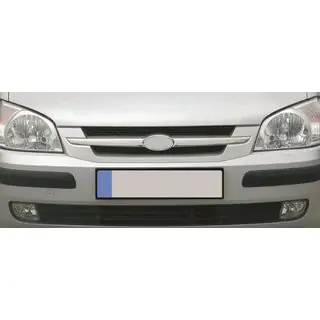 Хромированные накладки на решетку радиатора (2 шт., нержавейка) Hyundai Getz 2002- гг. фото 3
