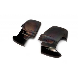 Накладки на Зеркала Черный Хром (2 шт, пластик) Ford Transit 2014- гг. фото 2