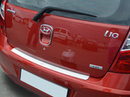 Hyundai I-10 2008-2013 гг. Накладка на задний бампер Natanika (нержавейка) фото 1