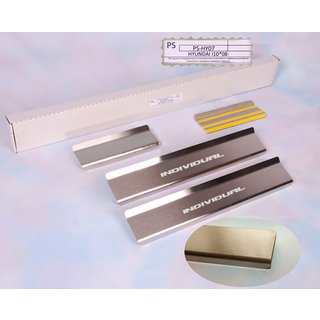 Накладки на пороги Natanika Standard (4 шт, нержавейка) Hyundai I-10 2008-2013 гг.