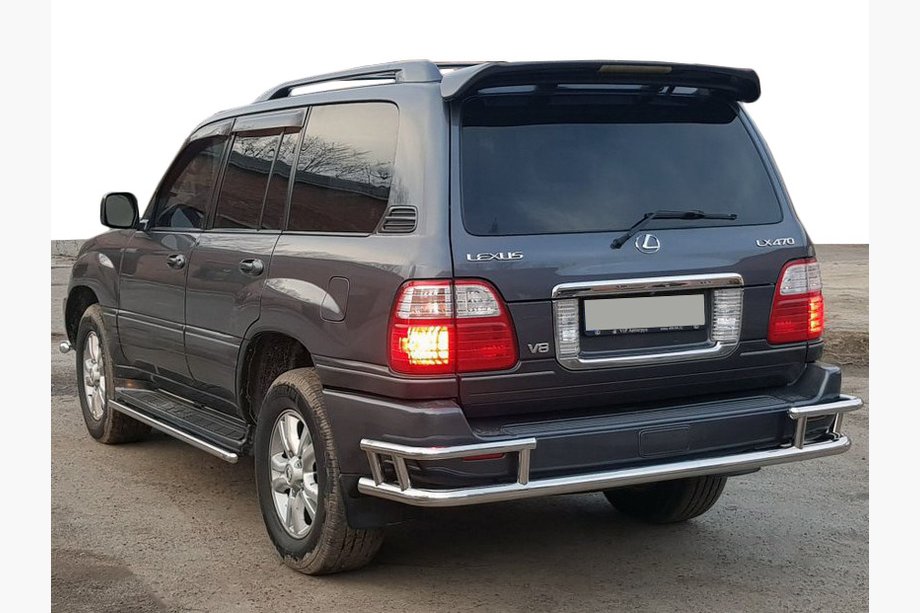 Lexus LX470 Задняя защита AK009-15 (нерж.) Image