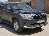 Toyota Land Cruiser Prado 150 2009-2023 гг. Передняя защита ST014 (нержавейка) фото 1