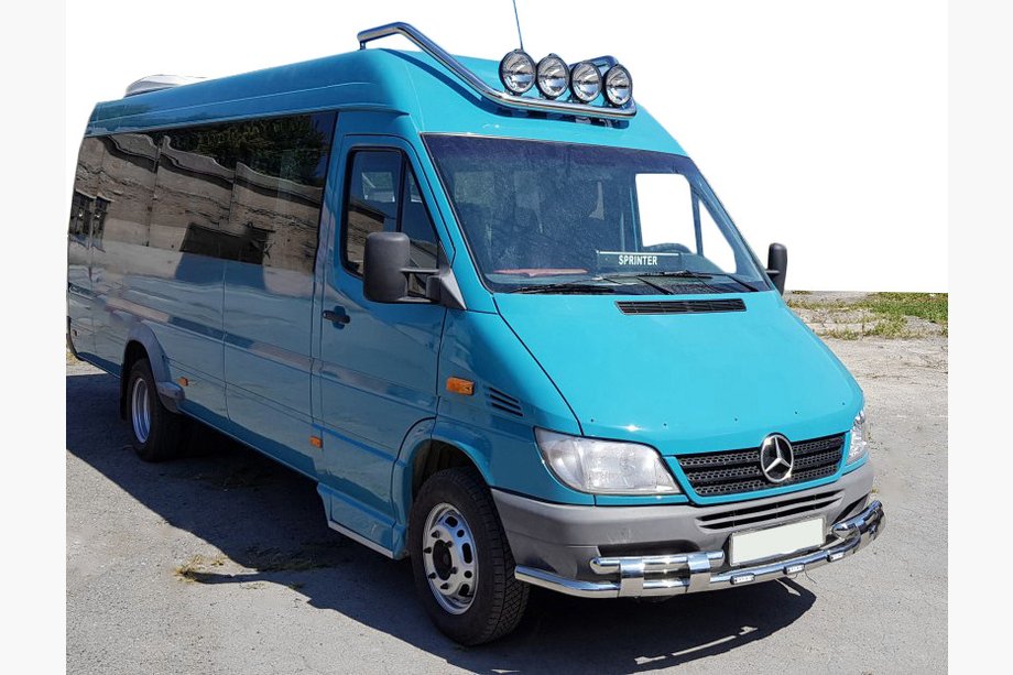 Mercedes Sprinter W901/902/903/904/905 1995-2006 гг. Передняя защита ST015-2 (нерж. сталь) Image
