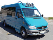 Mercedes Sprinter W901/902/903/904/905 1995-2006 гг. Передняя защита ST015-2 (нерж. сталь) фото 1