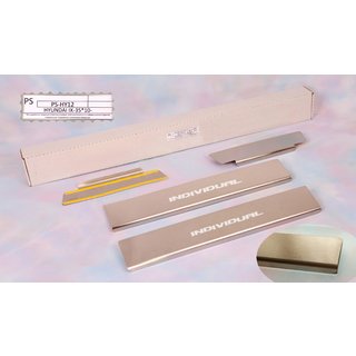 Накладки на пороги Natanika Standard (4 шт, нержавейка) Hyundai IX-20 2010-2019 гг.