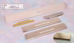 Hyundai IX-20 2010-2019 гг. Накладки на пороги Natanika Standard (4 шт, нержавейка) фото 1